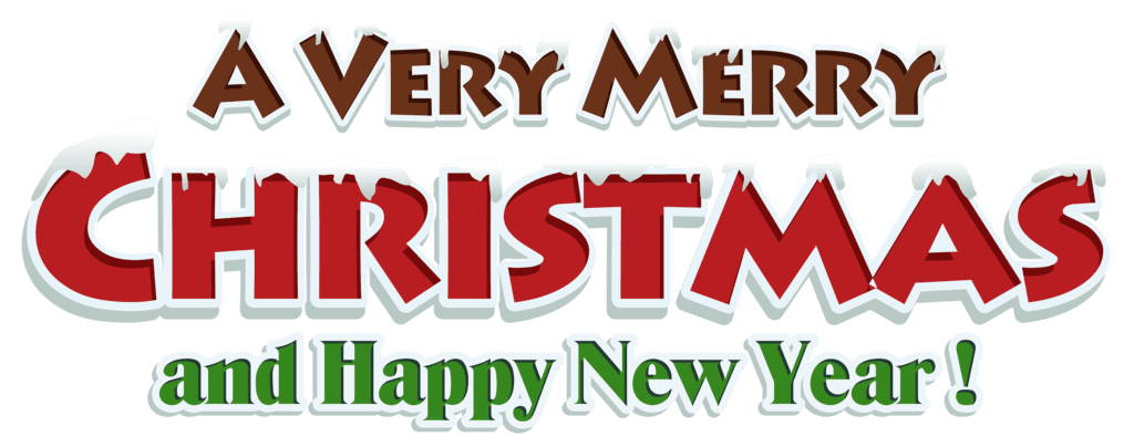 Merry Christmas Red Text Decor Png