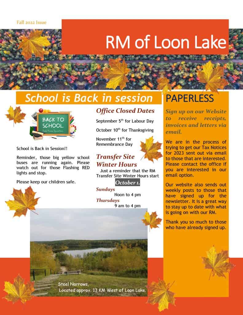 Rm Of Loon Lake Fall 2022 Page 1