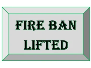 Fire Ban Lifted