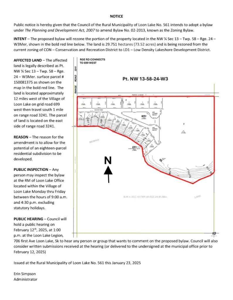 Notification Of Proposed Re Zone Entire Parcel Colour Copy