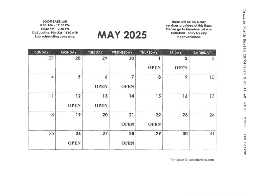 May Clinic & Lab Page 2