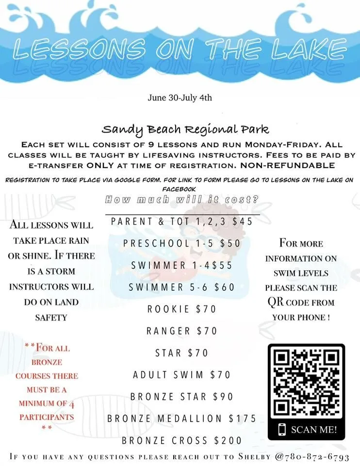Lessons On The Lake Sandy Beach