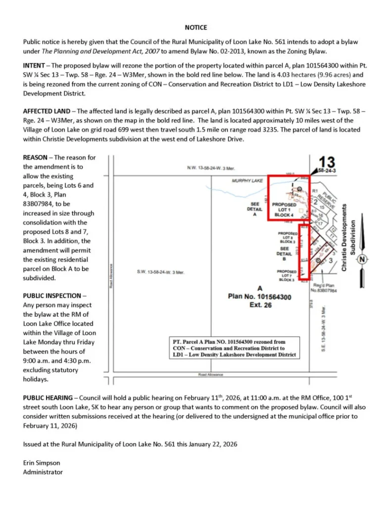 Bylaw 02 2026 Notice Christie Developments