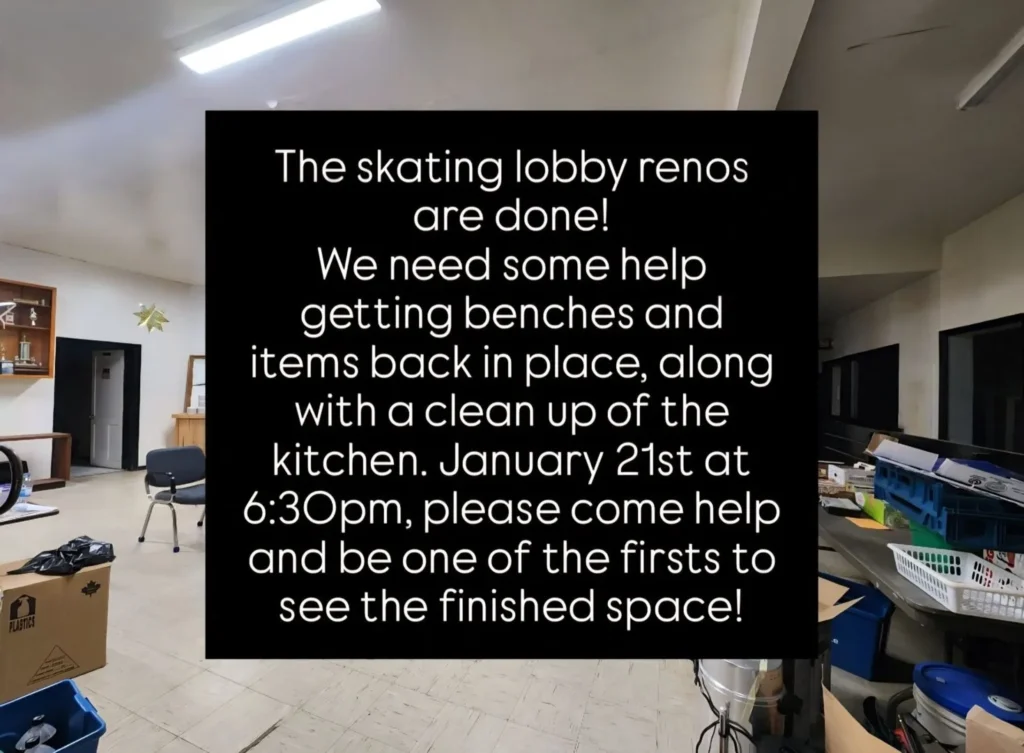 Skating Lobby Clean Up